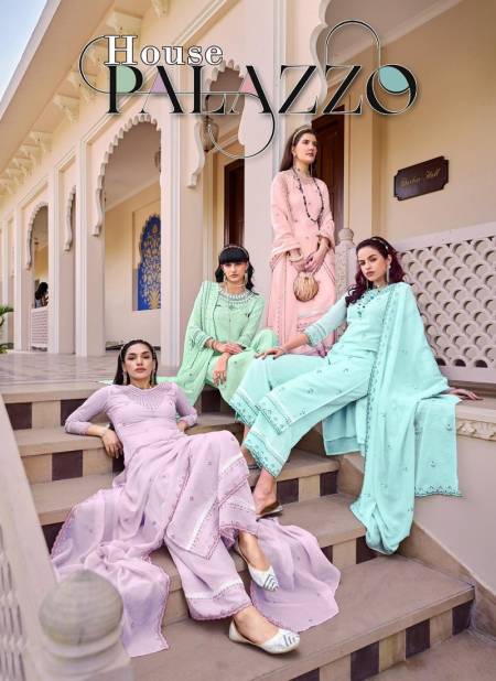 Palazzo House By Isavasyam Eid Readymade Suits Wholesale Market In Surat